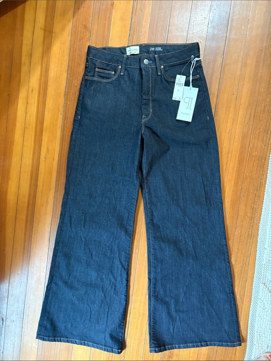 Pilcro Pants - Pilcro extra wide leg Jeans in Dark Indigo